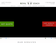 Tablet Screenshot of lasvegasroyalcoach.com